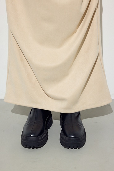 フェイクスエードタックスカート 詳細画像