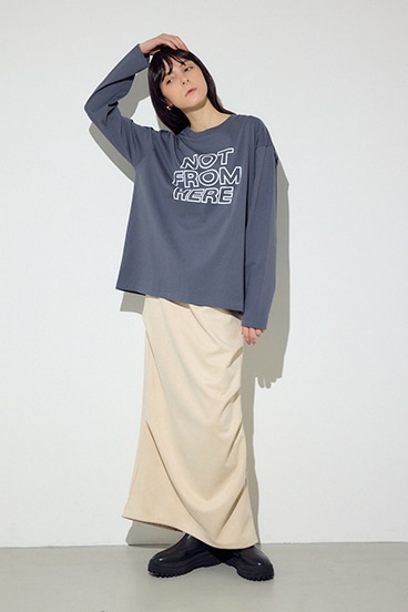 フェイクスエードタックスカート 詳細画像