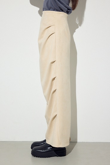 フェイクスエードタックスカート 詳細画像