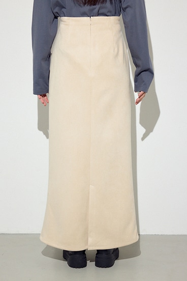 フェイクスエードタックスカート 詳細画像