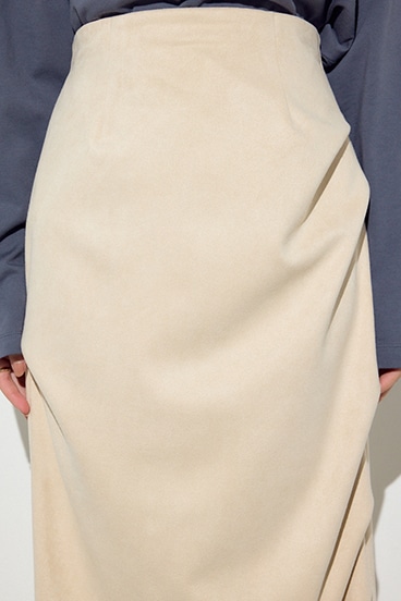 フェイクスエードタックスカート 詳細画像
