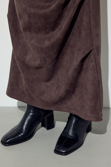 フェイクスエードタックスカート 詳細画像