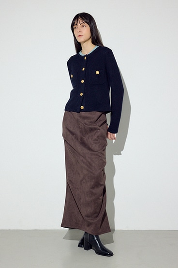 フェイクスエードタックスカート 詳細画像