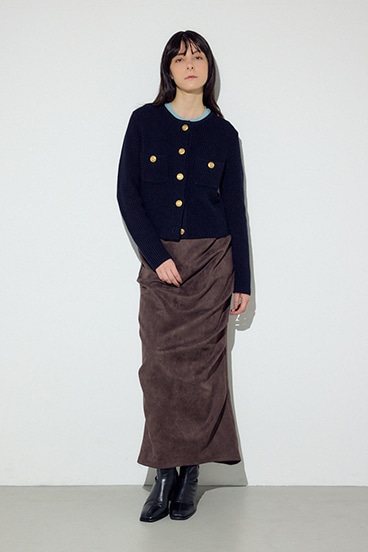 フェイクスエードタックスカート 詳細画像