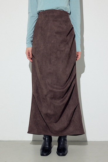 フェイクスエードタックスカート 詳細画像
