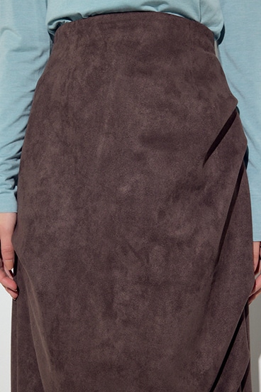 フェイクスエードタックスカート 詳細画像