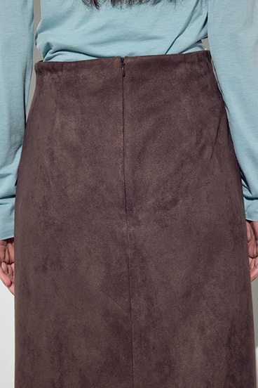 フェイクスエードタックスカート 詳細画像