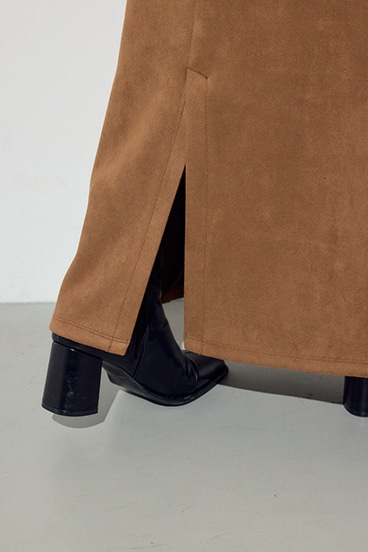 フェイクスエードタックスカート 詳細画像