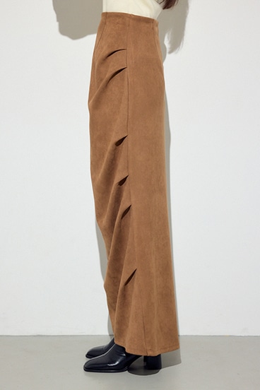 フェイクスエードタックスカート 詳細画像