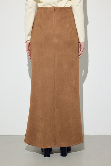 フェイクスエードタックスカート 詳細画像