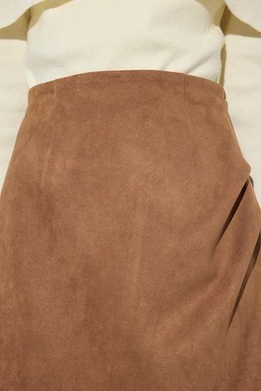 フェイクスエードタックスカート 詳細画像