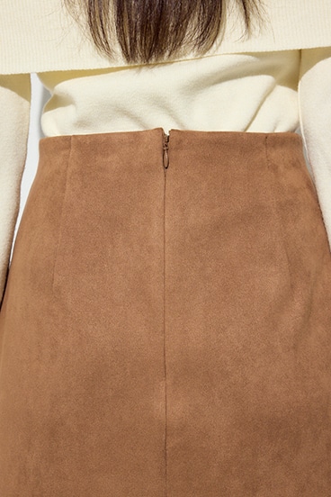 フェイクスエードタックスカート 詳細画像