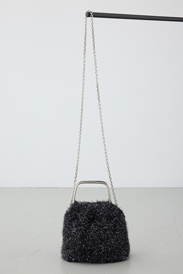 ラメシャギーメタルハンドルバッグ 詳細画像