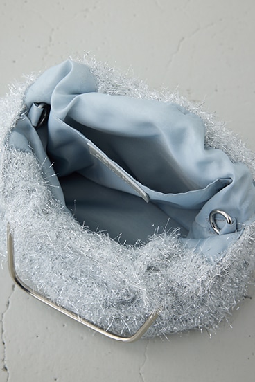 ラメシャギーメタルハンドルバッグ 詳細画像