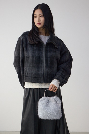 ラメシャギーメタルハンドルバッグ 詳細画像