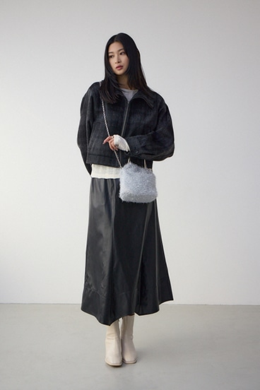 ラメシャギーメタルハンドルバッグ 詳細画像