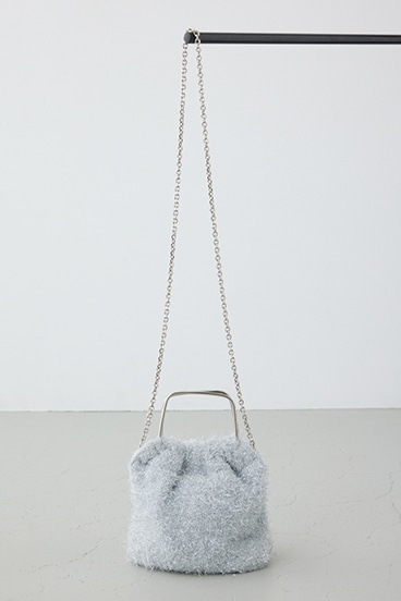 ラメシャギーメタルハンドルバッグ 詳細画像