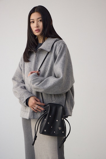 モチーフスタッズドローストリングバッグ 詳細画像