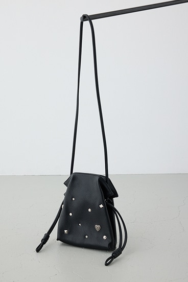 モチーフスタッズドローストリングバッグ 詳細画像