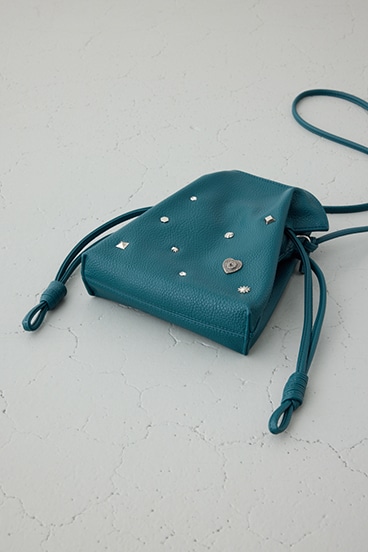 モチーフスタッズドローストリングバッグ 詳細画像