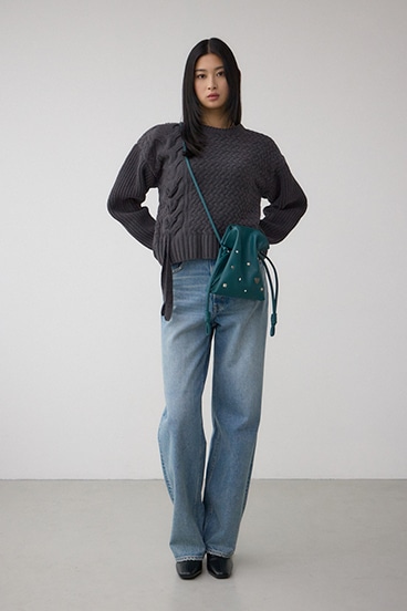 モチーフスタッズドローストリングバッグ 詳細画像