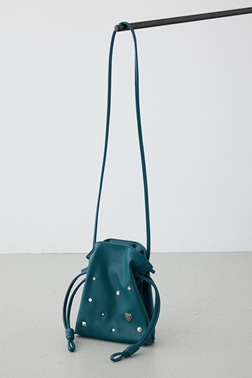 モチーフスタッズドローストリングバッグ 詳細画像