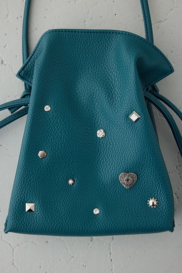 モチーフスタッズドローストリングバッグ 詳細画像