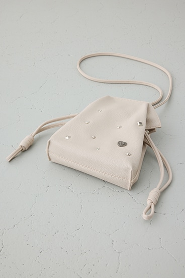 モチーフスタッズドローストリングバッグ 詳細画像