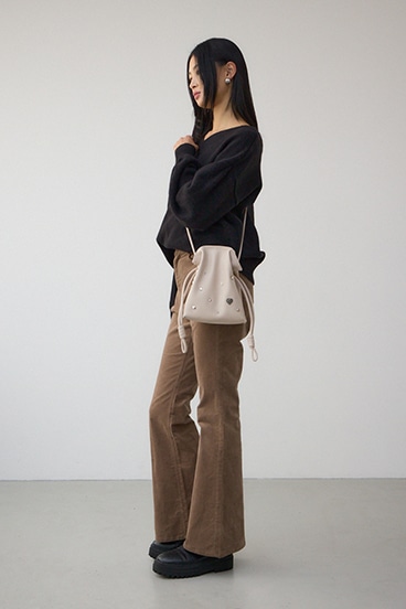 モチーフスタッズドローストリングバッグ 詳細画像