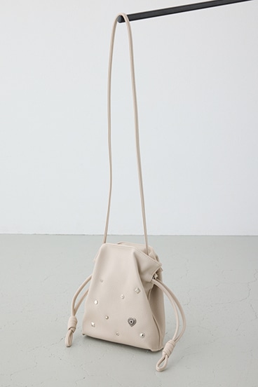 モチーフスタッズドローストリングバッグ 詳細画像