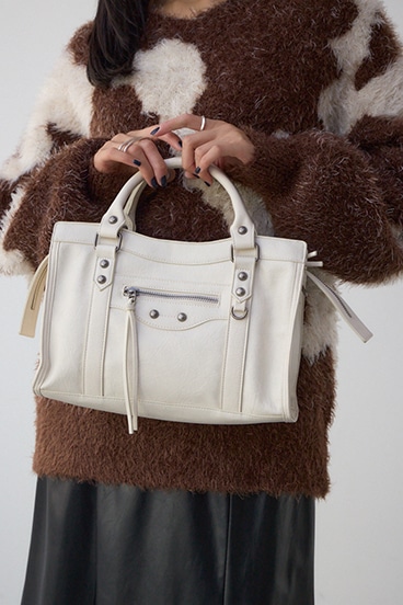 フェイクレザーハンドバッグ