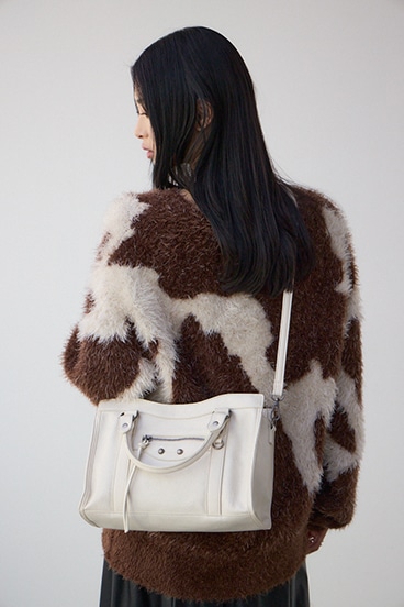 フェイクレザーハンドバッグ 詳細画像