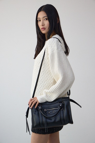 フェイクレザーハンドバッグ 詳細画像