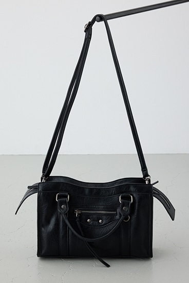 フェイクレザーハンドバッグ 詳細画像