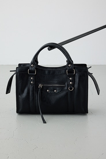 フェイクレザーハンドバッグ 詳細画像