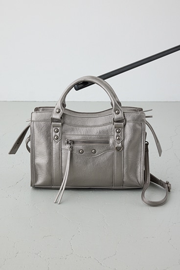 フェイクレザーハンドバッグ