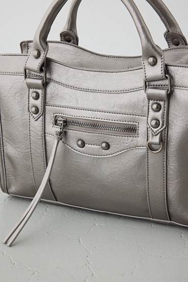 フェイクレザーハンドバッグ 詳細画像