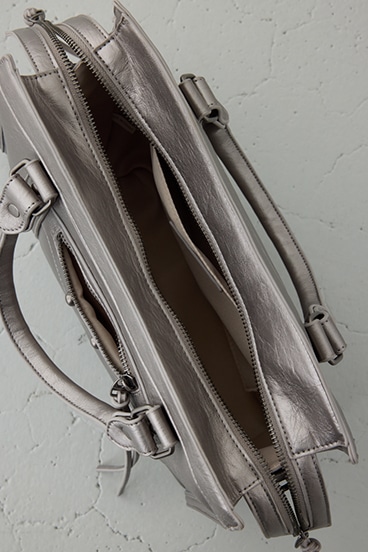 フェイクレザーハンドバッグ 詳細画像