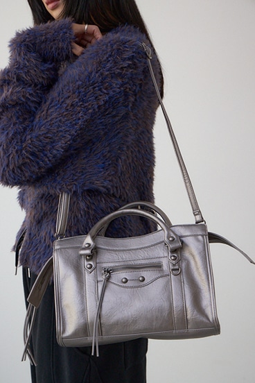 フェイクレザーハンドバッグ