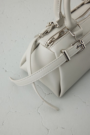 ベルトデザインレクタングルハンドバッグ 詳細画像