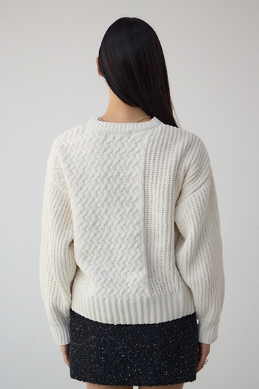 サイドレースアップケーブルニット 詳細画像