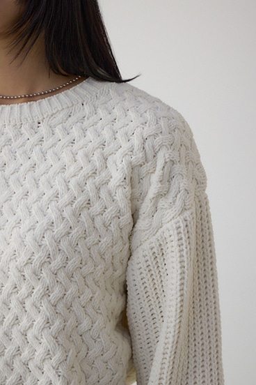 サイドレースアップケーブルニット 詳細画像