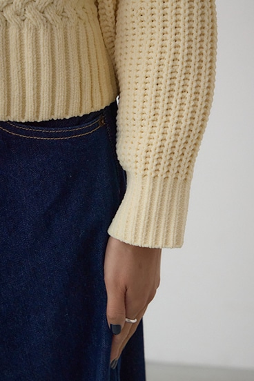 サイドレースアップケーブルニット 詳細画像