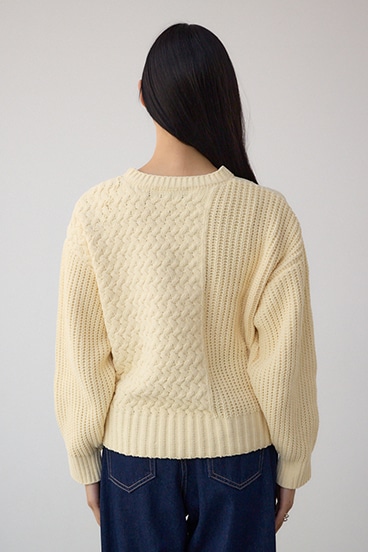 サイドレースアップケーブルニット 詳細画像