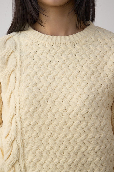 サイドレースアップケーブルニット 詳細画像