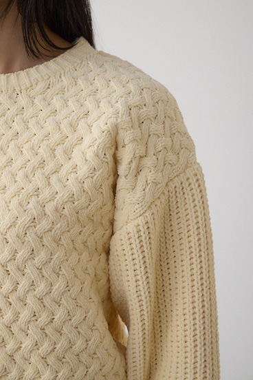 サイドレースアップケーブルニット 詳細画像