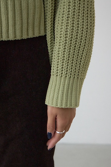 サイドレースアップケーブルニット 詳細画像