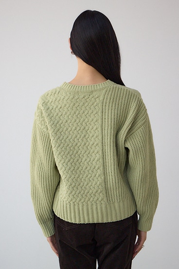 サイドレースアップケーブルニット 詳細画像