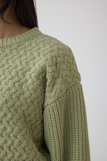 サイドレースアップケーブルニット 詳細画像