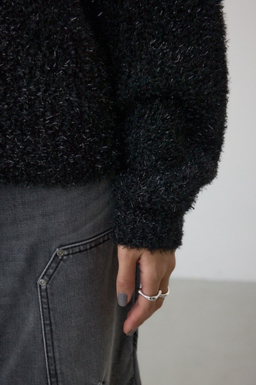 ラメシャギーニットトップス 詳細画像